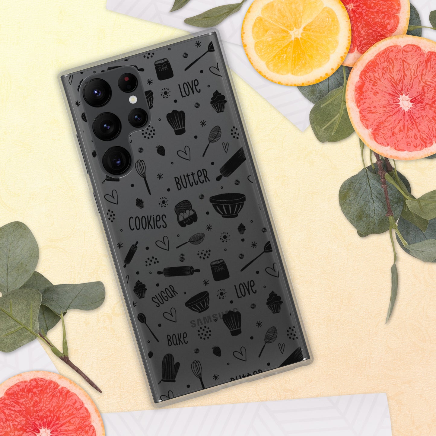 Baking Doodles Clear - Samsung Phone Case