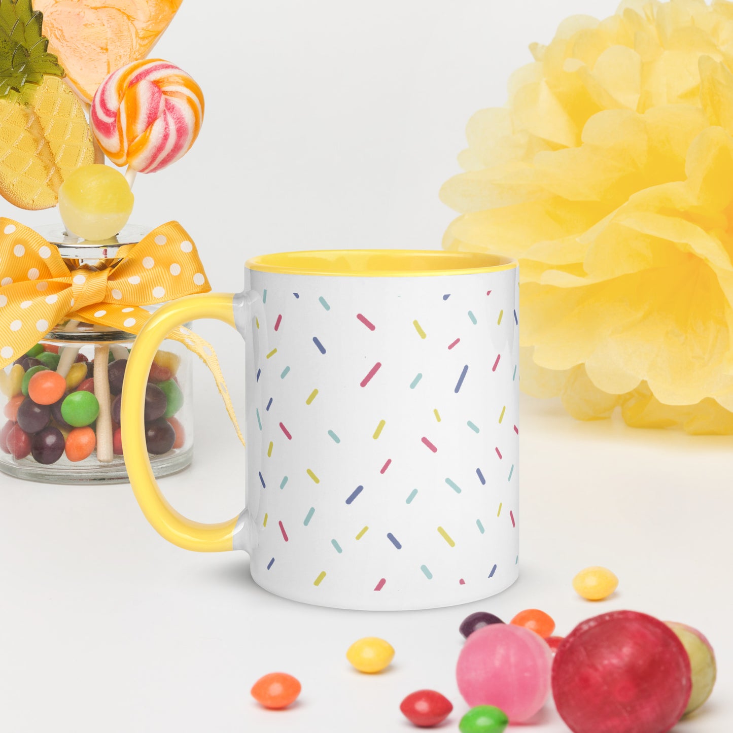 Sprinkles - Ceramic Mug with Color Inside