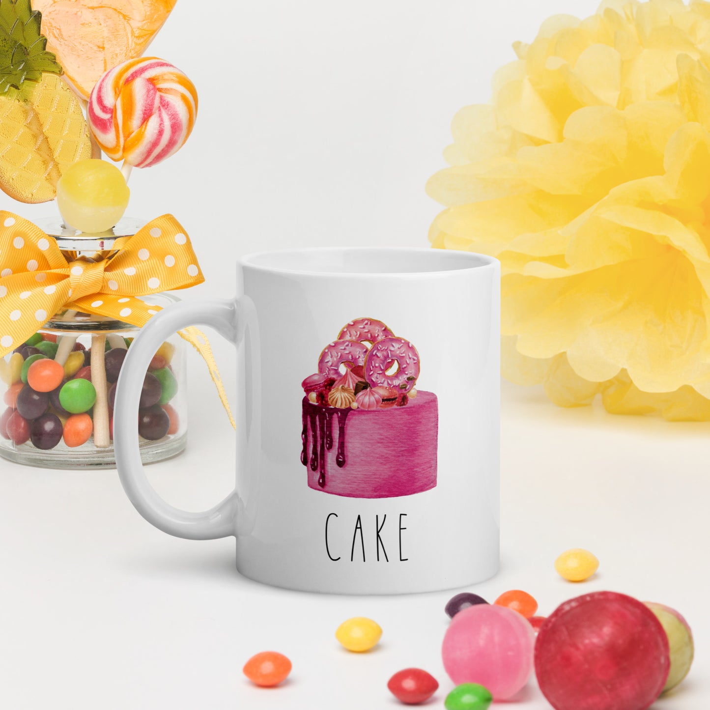 Cake - White Glossy Mug