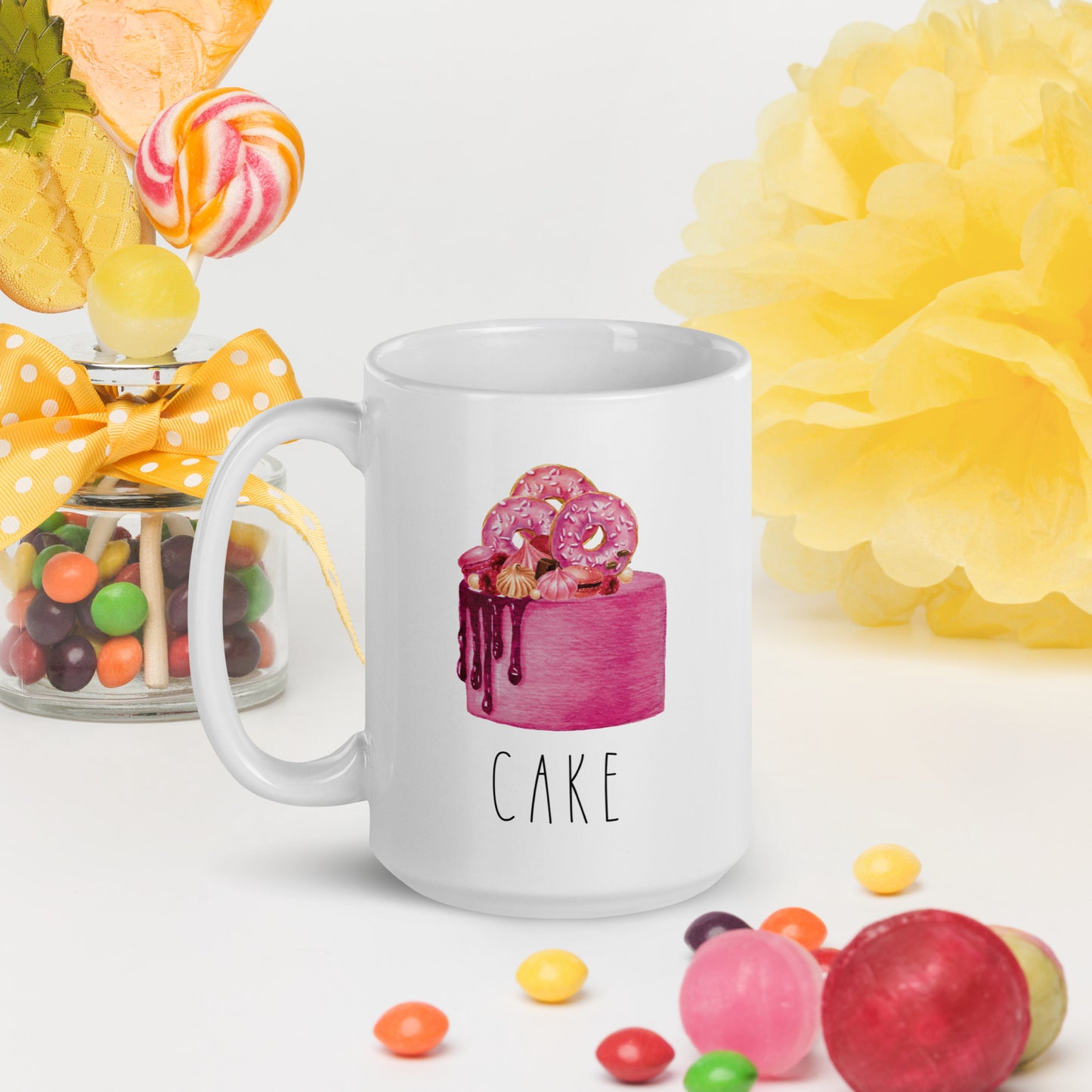 Cake - White Glossy Mug