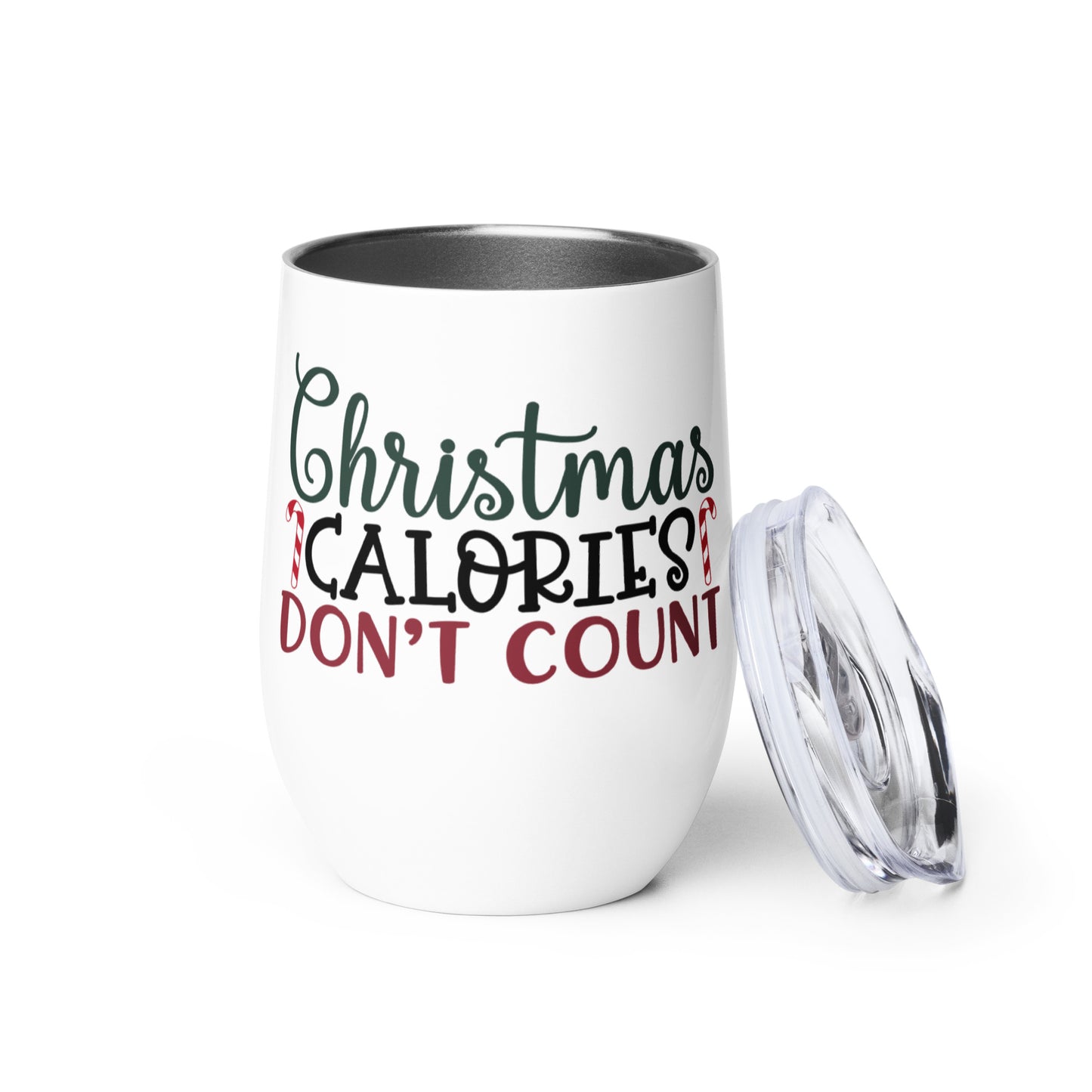 Christmas Calories Don't Count Wine Tumbler