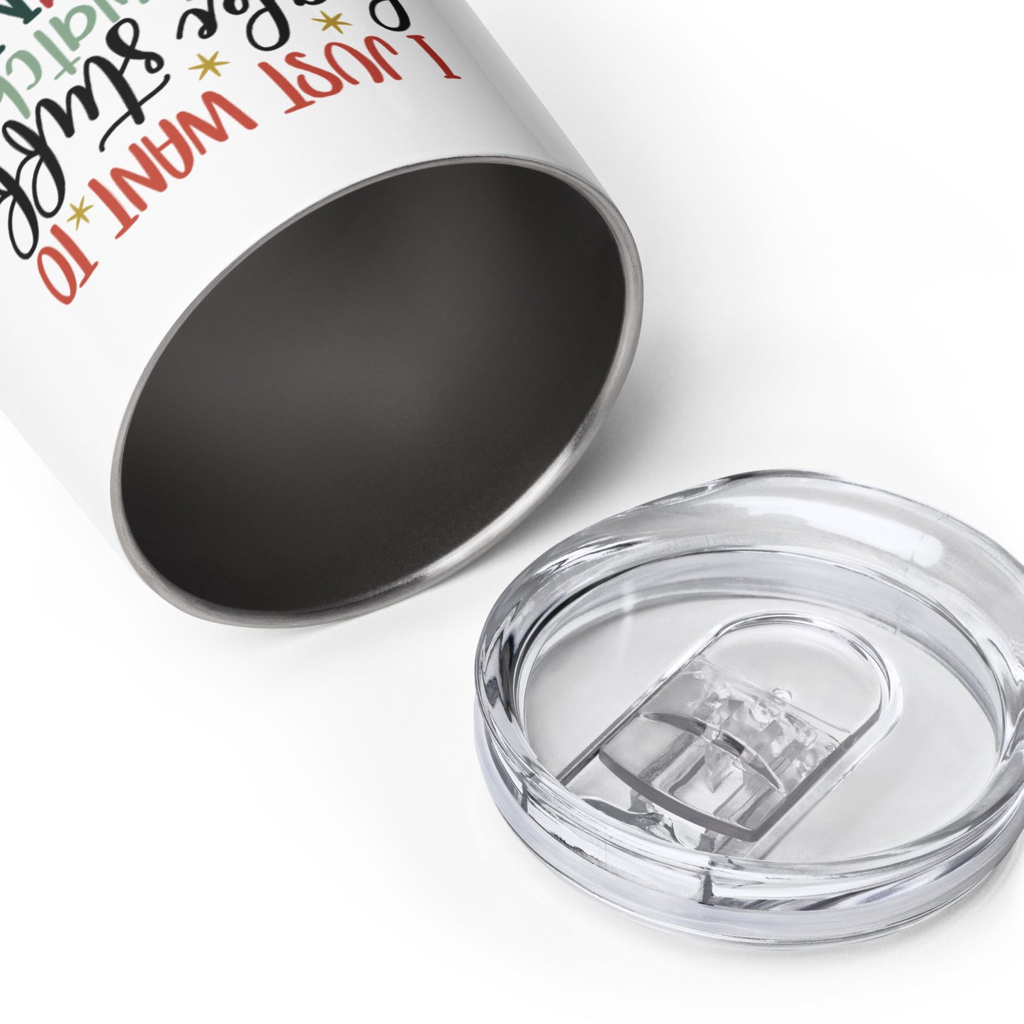 I Just Want to Bake Stuff & Watch Christmas Movies Wine Tumbler