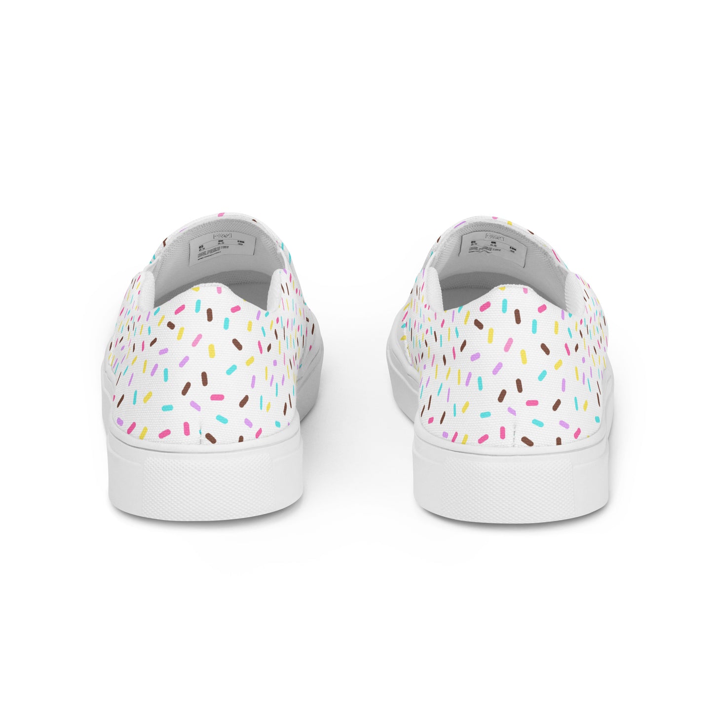 Sprinkled with Love - Women’s Slip-on Canvas Shoes in White