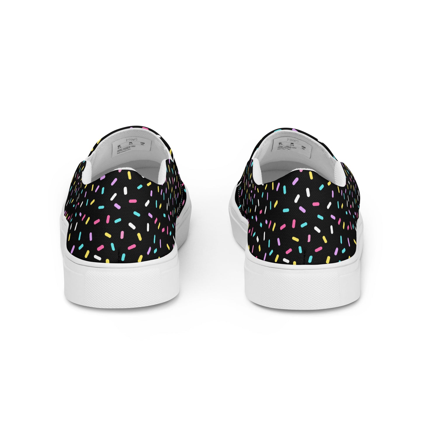 Sprinkled with Love - Women’s Slip-on Canvas Shoes in Black