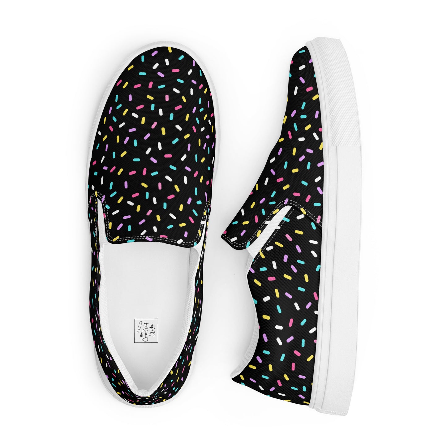 Sprinkled with Love - Women’s Slip-on Canvas Shoes in Black