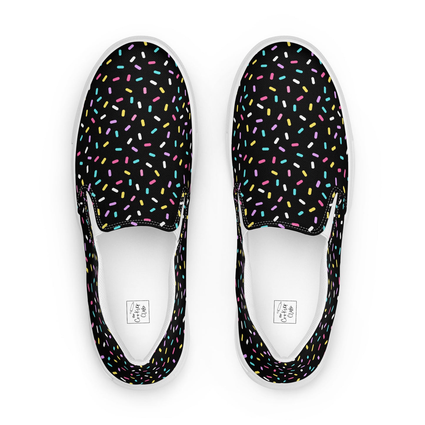 Sprinkled with Love - Women’s Slip-on Canvas Shoes in Black