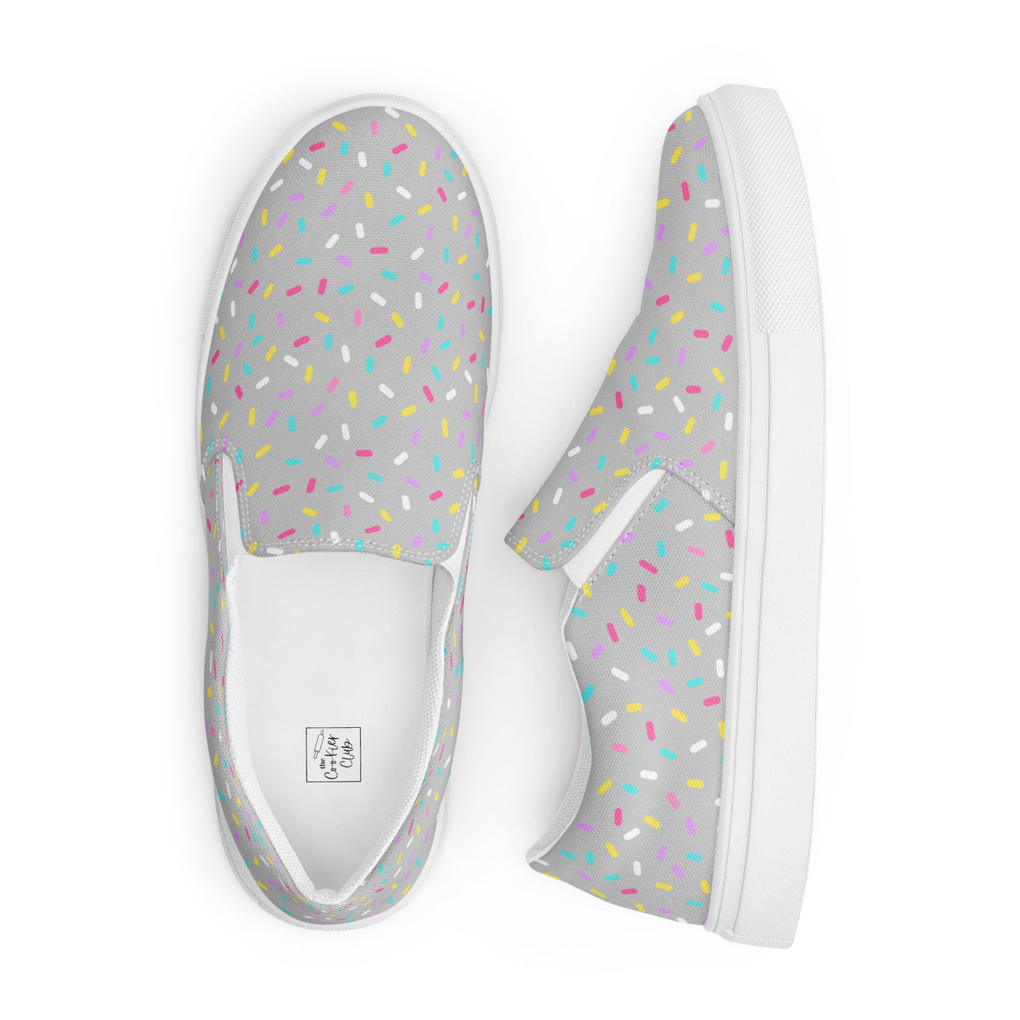Sprinkled with Love - Women’s Slip-on Canvas Shoes in Gray