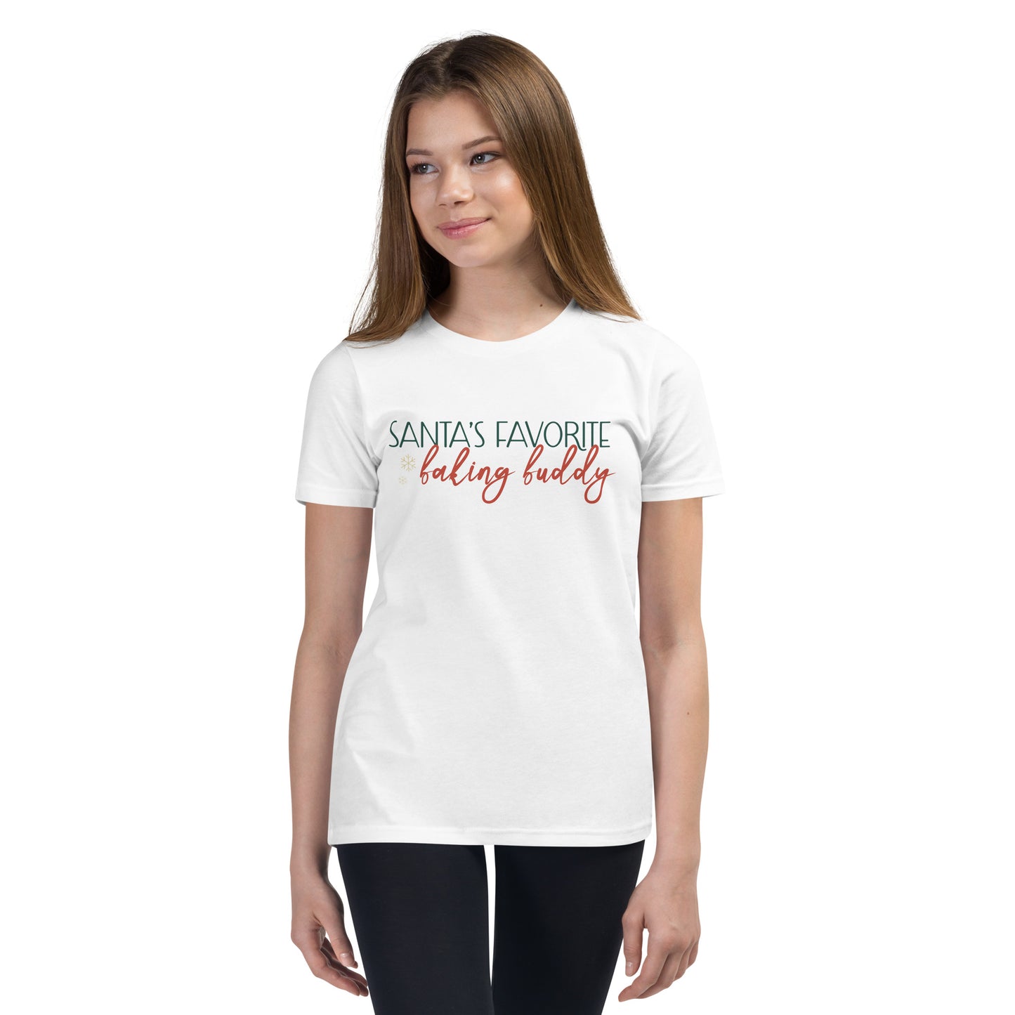 Santa's Favorite Baking Buddy Youth Short Sleeve T-Shirt