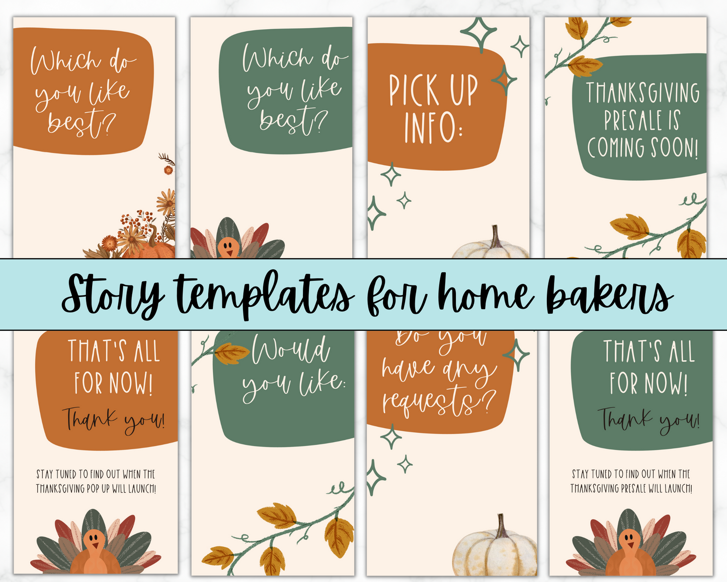 Thanksgiving - Instagram Story & Templates - Presale & Pop-Up