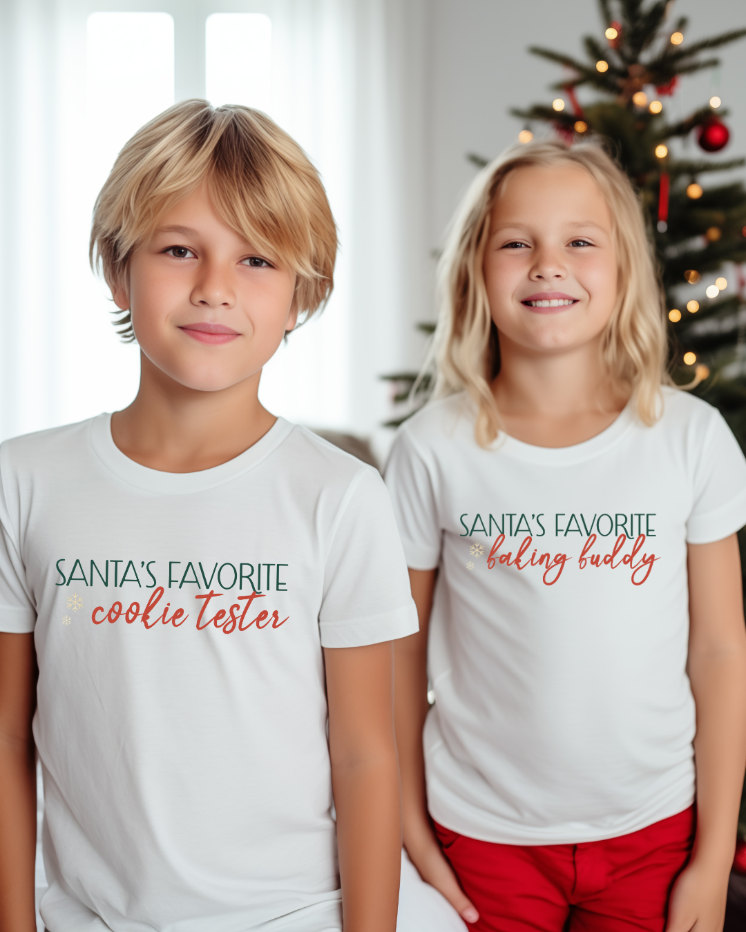 Santa's Favorite Baking Buddy Youth Short Sleeve T-Shirt