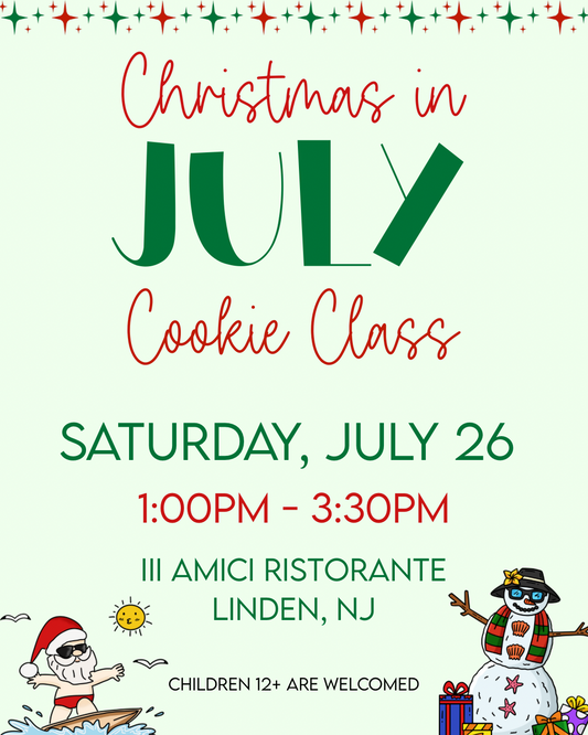 Christmas in July Cookie & Sip Decorating Class - Linden, NJ - 7/26/25 from 1:00pm-3:30pm