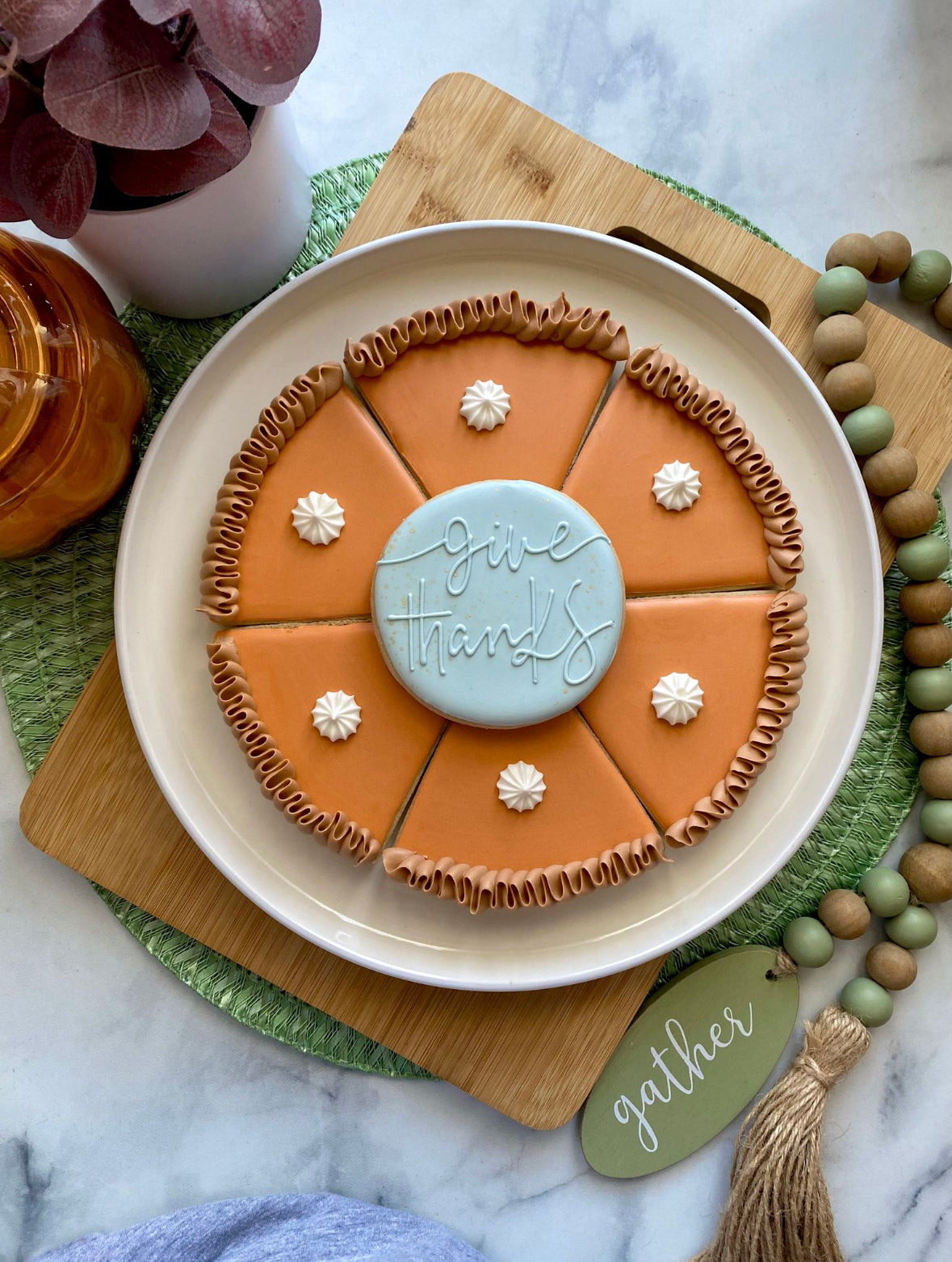 Pumpkin Pie Platter - Thanksgiving Cookie Presale - LOCAL PICK UP ONLY