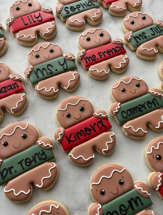 Personalized Gingerbread Single - Christmas Cookie Presale - LOCAL PICK UP ONLY
