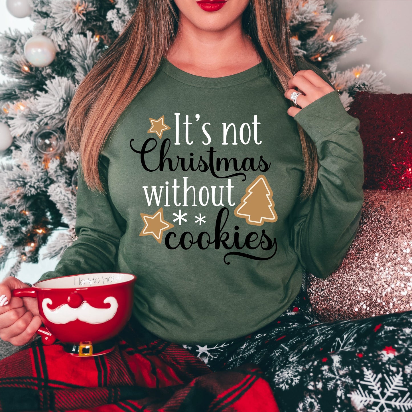 It's Not Christmas Without Cookies Unisex Long Sleeve Tee