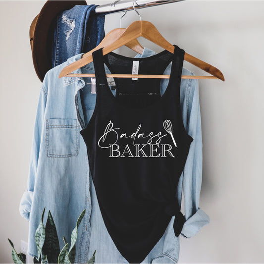 Badass Baker - Flowy Racerback Tank