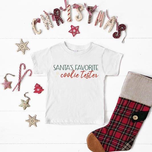 Santa's Favorite Cookie Tester Toddler Short Sleeve Tee