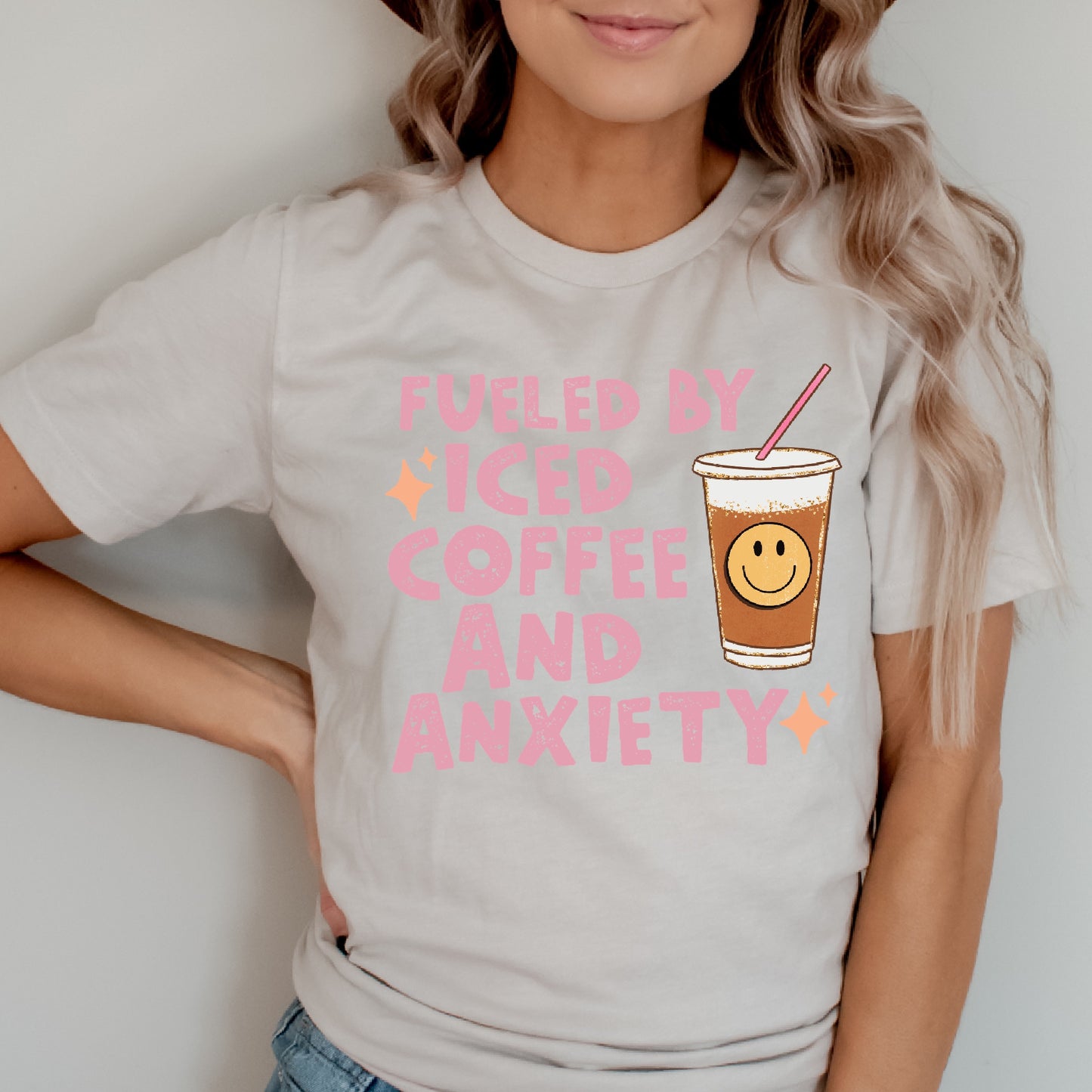 Fueled By Iced Coffee & Anxiety Unisex Tee