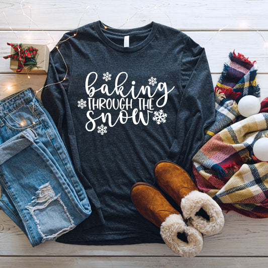 Baking Through the Snow Unisex Long Sleeve Tee