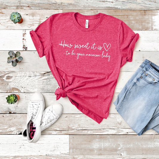 How Sweet Macaron Lady Unisex Tee