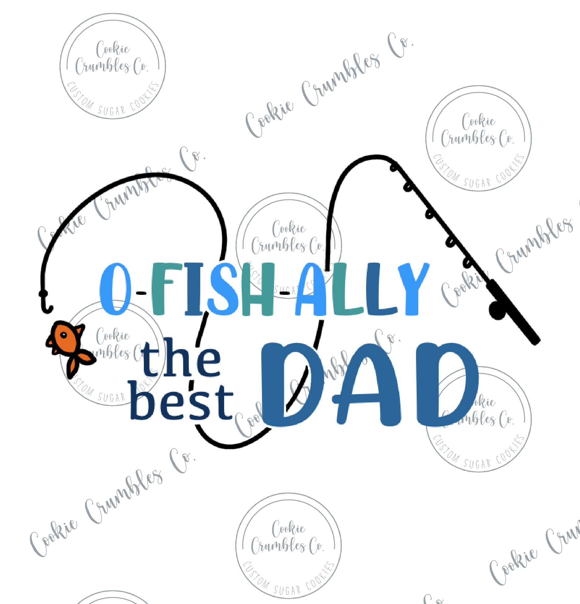 O-Fish-Ally the Best Dad - Color - PNG File – The Cookier Club