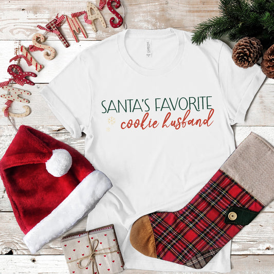 Santa's Favorite Cookie Husband Unisex Tee