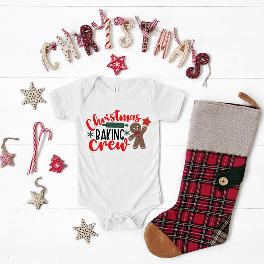 Christmas Baking Crew Baby Short Sleeve Onesie