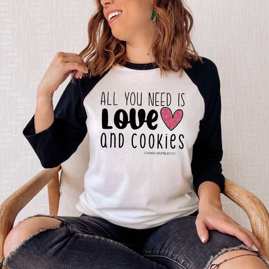 Love and Cookies - Baseball Tee