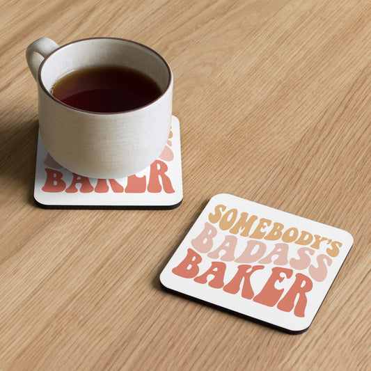 Somebody's Badass Baker Cork-back Coaster