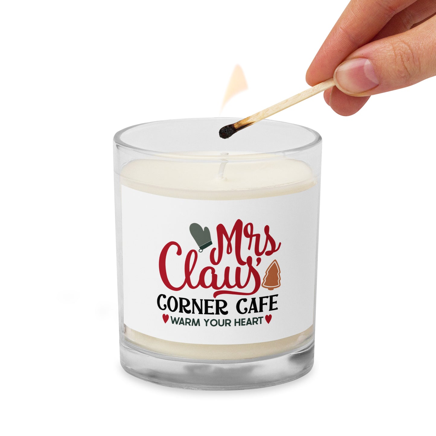 Mrs. Claus' Corner Cafe Glass Jar Soy Wax Candle