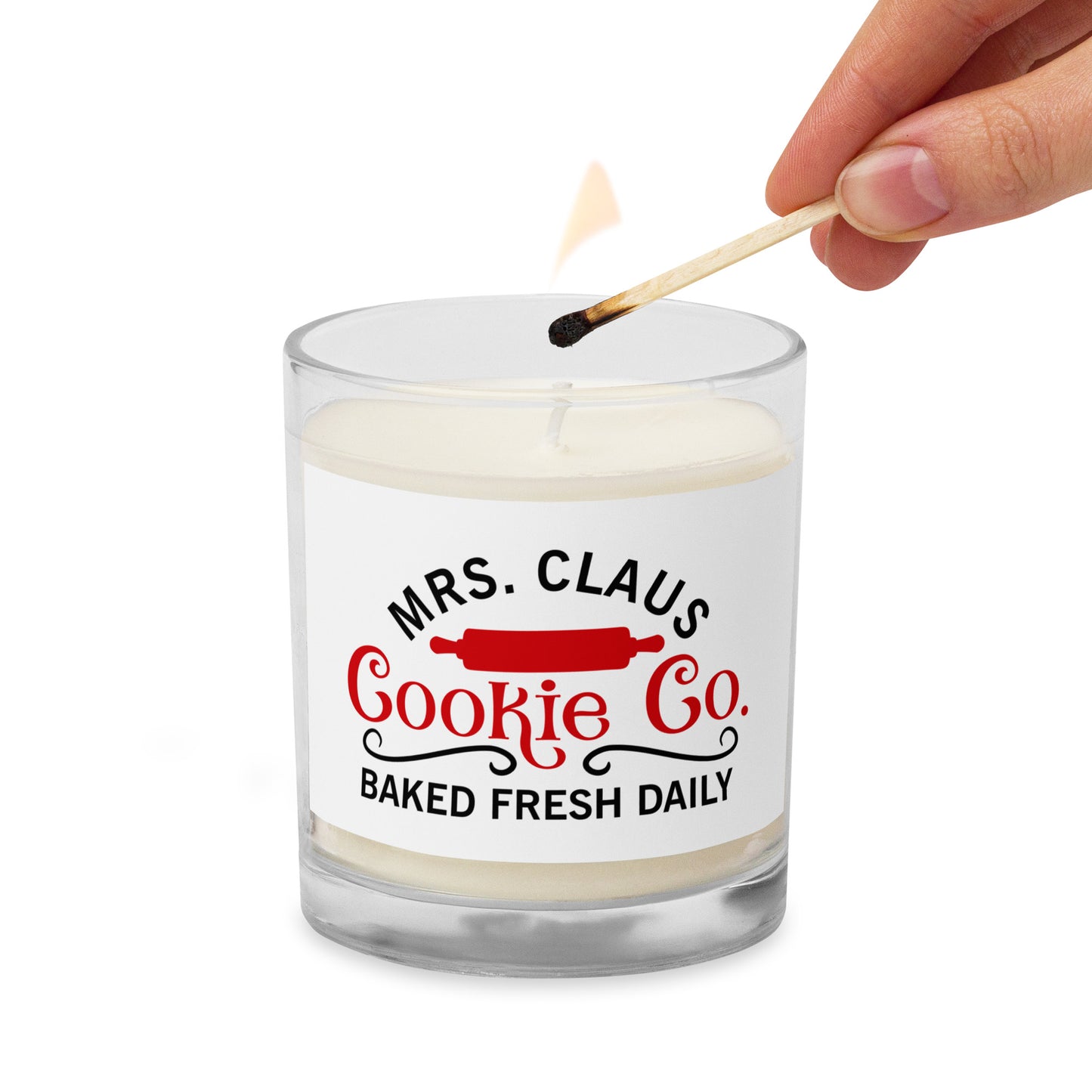 Mrs. Claus Cookie Co. Glass Jar Soy Wax Candle