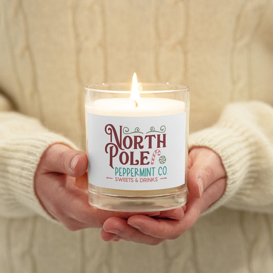 North Pole Peppermint Co. Glass Jar Soy Wax Candle