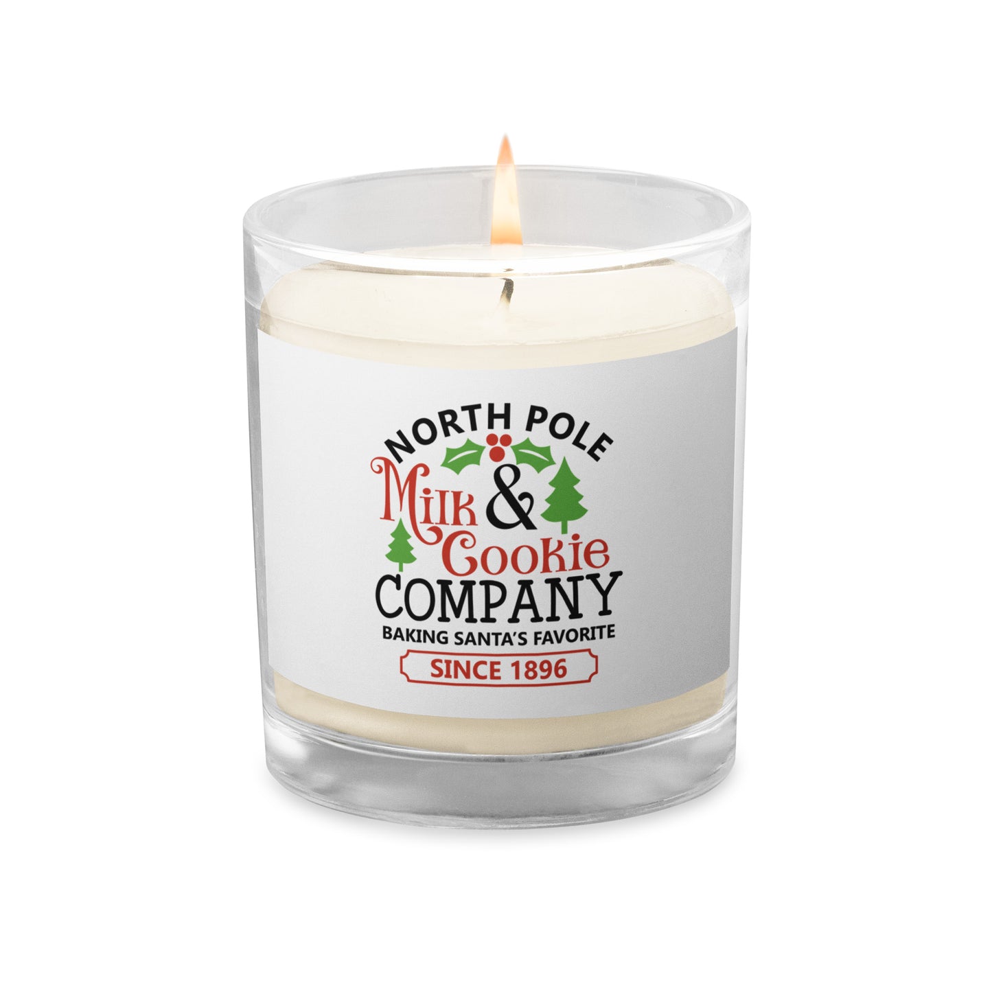 North Pole Milk & Cookie Co. Glass Jar Soy Wax Candle