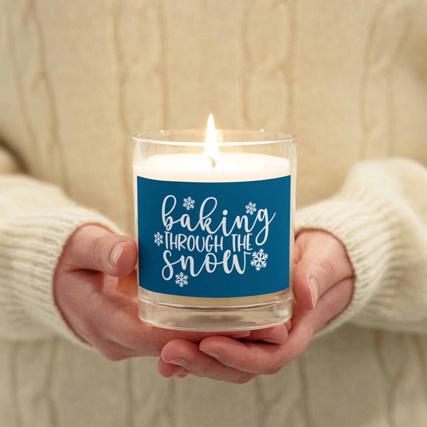 Baking Through the Snow Glass Jar Soy Wax Candle