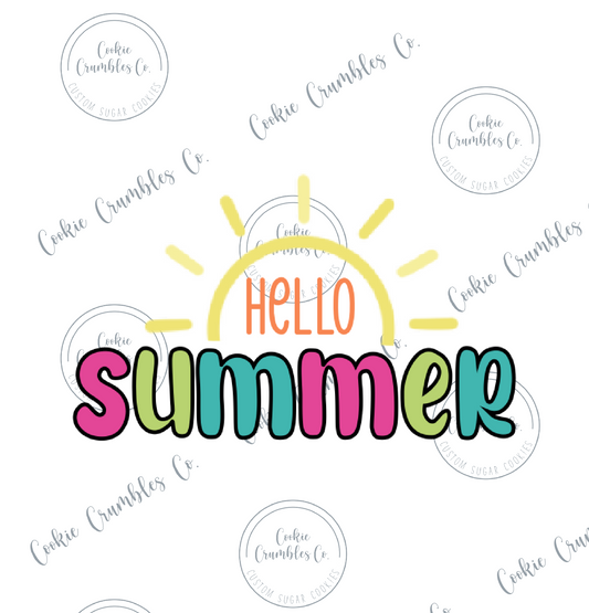 Hello Summer - Color - PNG File