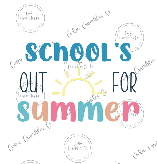 School’s Out For Summer - Color - PNG File