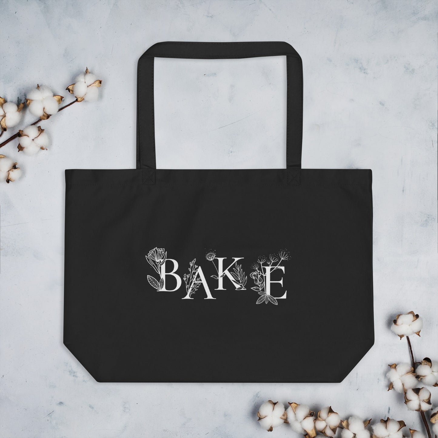 Bake Botanicals - Large Organic Tote Bag