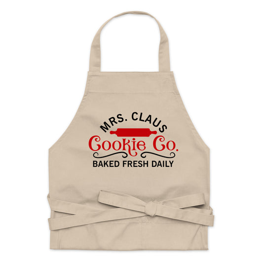 Mrs. Claus Cookie Co. - Prined -  Organic Cotton Apron