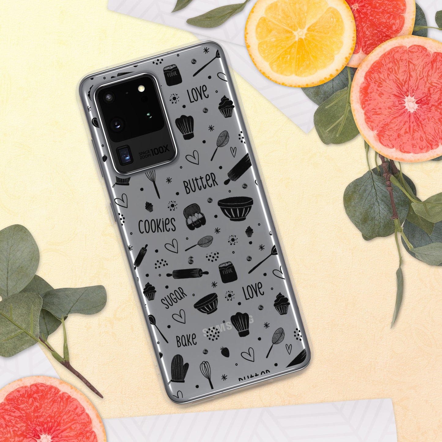 Baking Doodles Clear - Samsung Phone Case