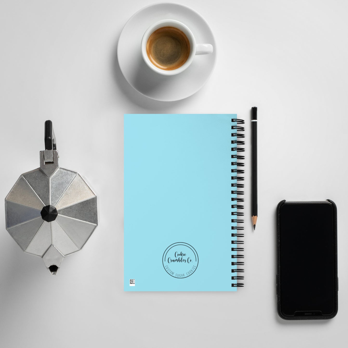 Bake More, Worry Less - Dotted Spiral Notebook