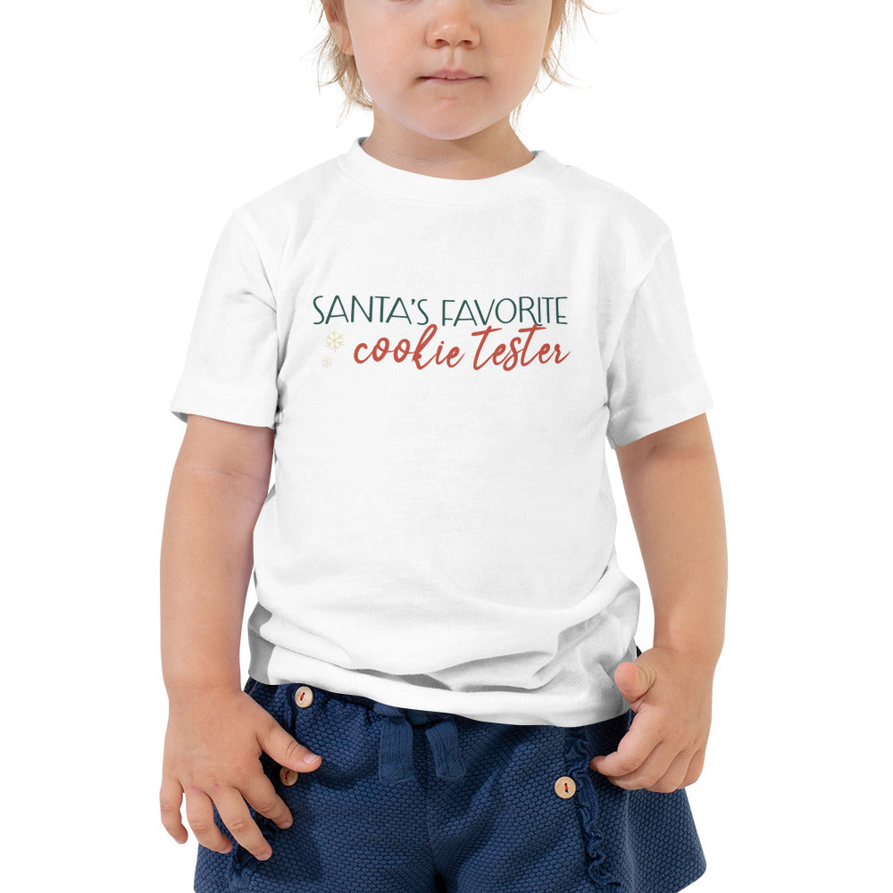 Santa's Favorite Cookie Tester Toddler Short Sleeve Tee