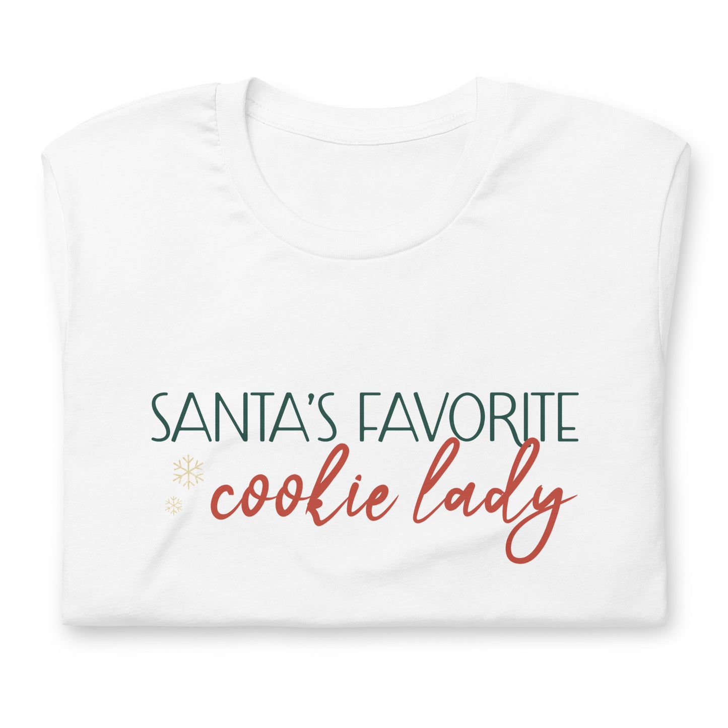 Santa's Favorite Cookie Lady Unisex Tee