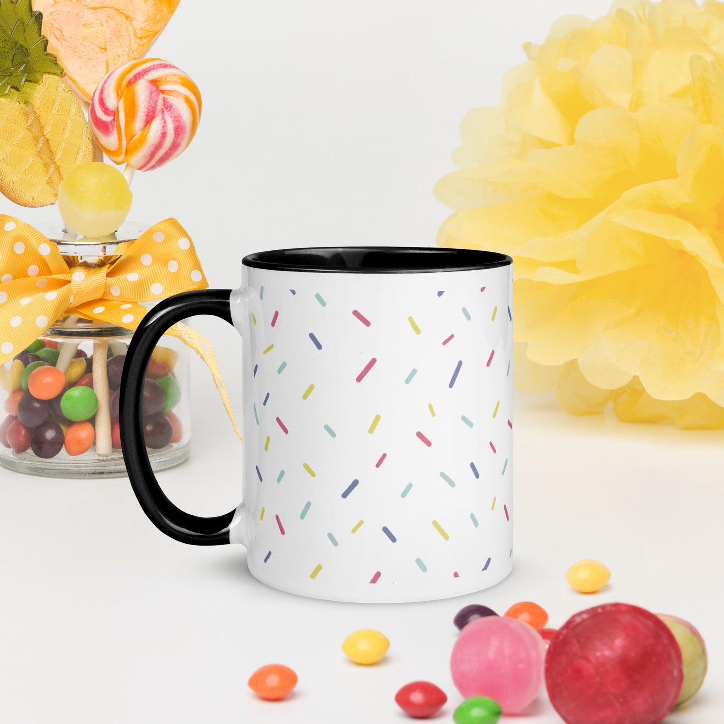 Sprinkles - Ceramic Mug with Color Inside