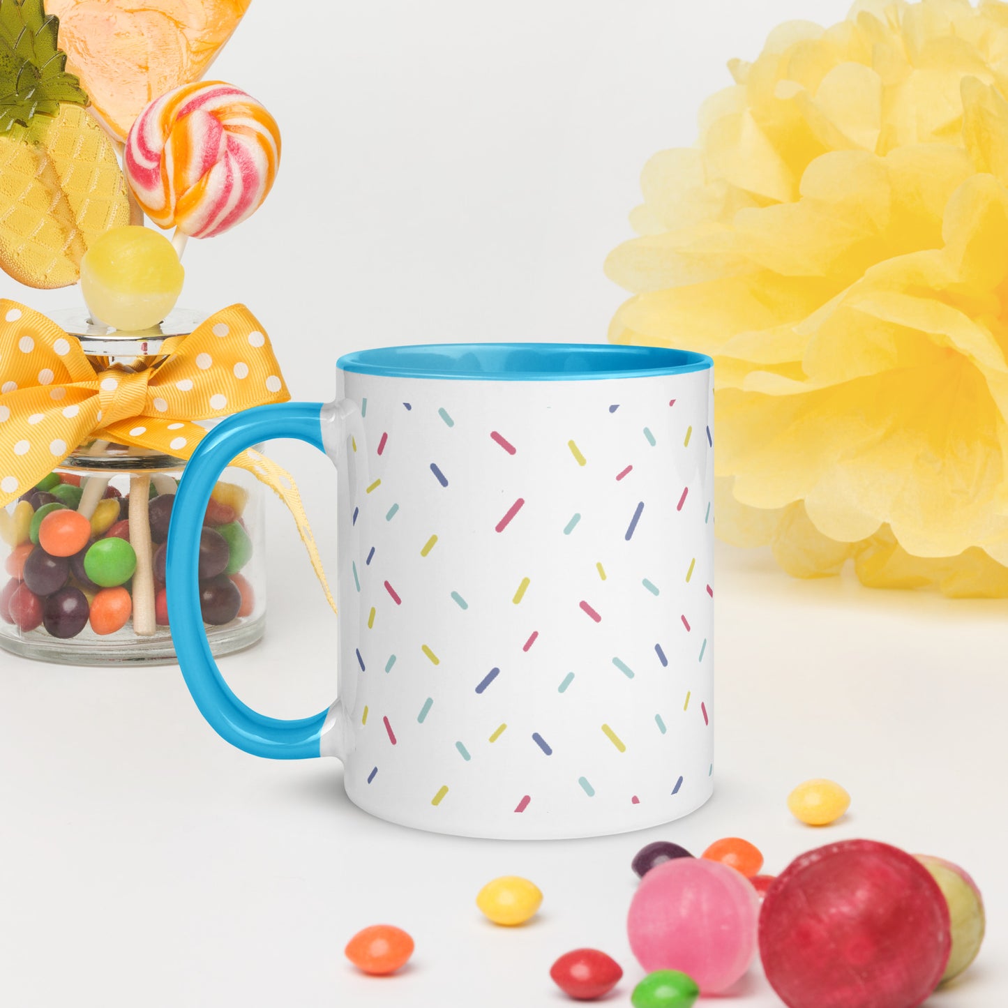 Sprinkles - Ceramic Mug with Color Inside